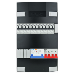 Groepenkast 3f + 10 groepen + fornuis krachtgroep + zonnepanelengroep