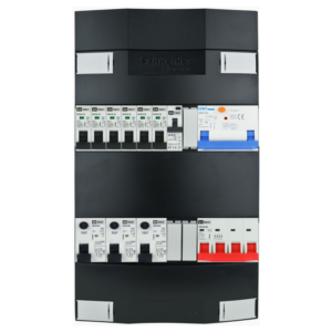 Groepenkast 3f + 6 groepen + fornuis krachtgroep + zonnepanelengroep
