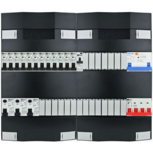 Groepenkast 3f + 12 groepen + fornuis krachtgroep + zonnepanelengroep (breed)