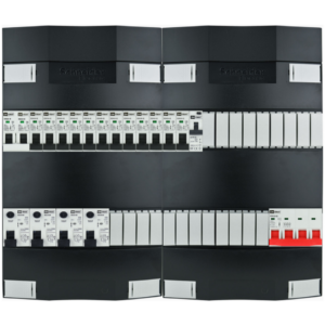 Groepenkast 3f + 12 groepen + fornuis + zonnepanelengroep (breed)