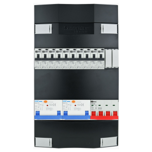 Groepenkast 3f + 10 groepen + fornuis krachtgroep + autolader