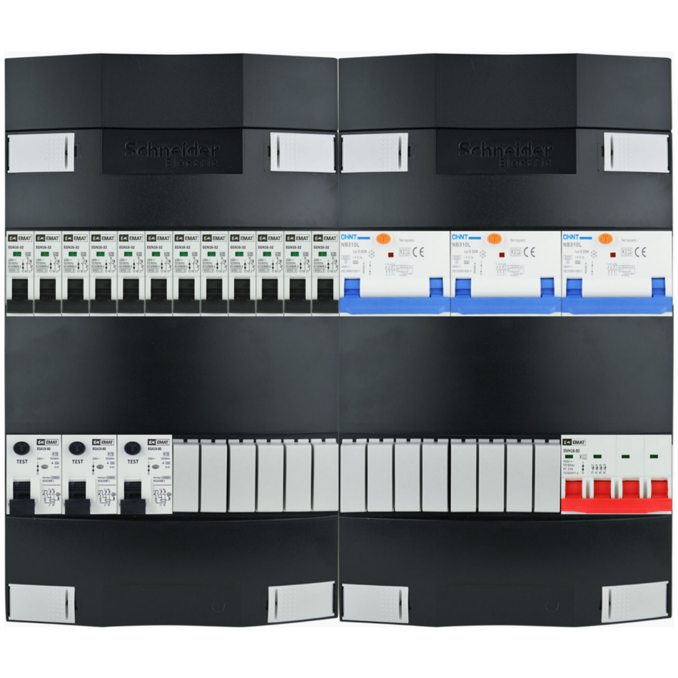 Groepenkast 3f + 12 groepen + 3 krachtgroepen MAXI