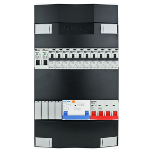 Groepenkast 3f + 10 groepen + fornuisgroep + autolader