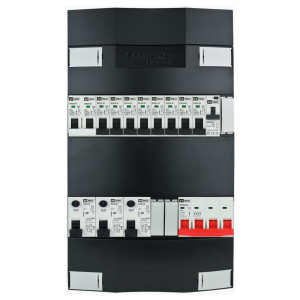 Groepenkast 3f + 8 groepen + fornuisgroep + zonnepanelengroep