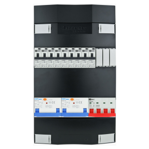 Groepenkast 3f + 8 groepen + fornuis krachtgroep + zonnepanelengroep + autolader
