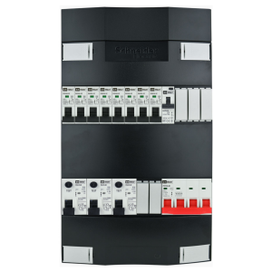 Groepenkast 3f + 8 groepen + zonnepanelengroep