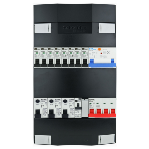 Groepenkast 3f + 8 groepen + fornuis krachtgroep + zonnepanelengroep